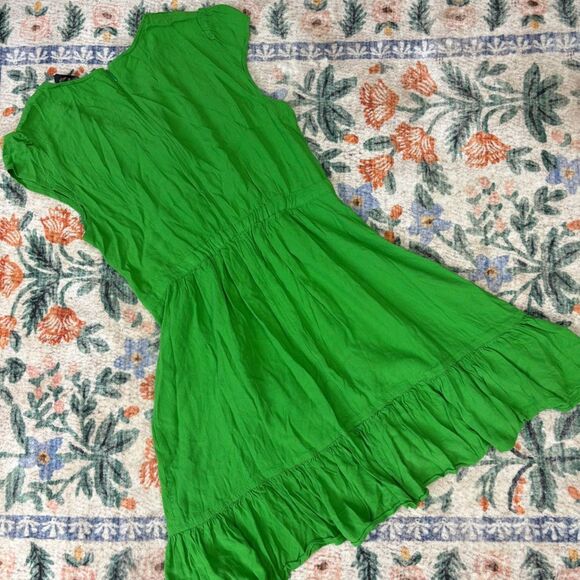J. Crew Faux-Wrap Mini Dress in Drapey Crepe in Bright Kelly Green 12 - Picture 10 of 10
